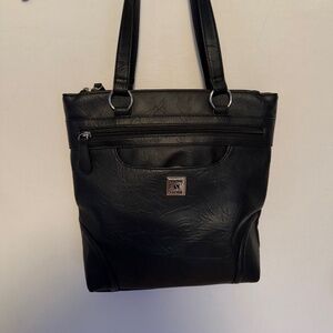Black leather purse